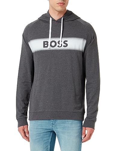 BOSS Herren Kapuzenpullover Kapuzenshirt Homewearshirt Authentic Hoodie, Farbe:Grau, Größe:L, Artikel:-039 medium Grey von BOSS