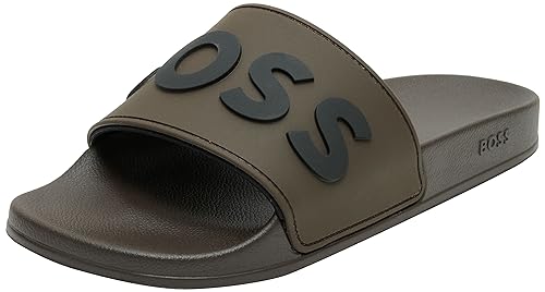 BOSS Herren Kirk rblg_N Slide, Dark Brown, 35 EU von BOSS