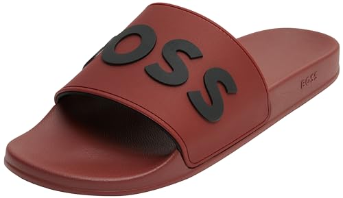 BOSS Herren Kirk rblg_N Slide, Dark Red, 36 EU von BOSS