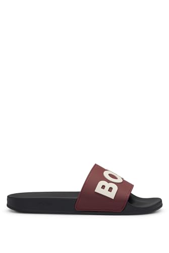 BOSS Herren Kirk rblg_N Slide, Dark Red, 40 EU von BOSS