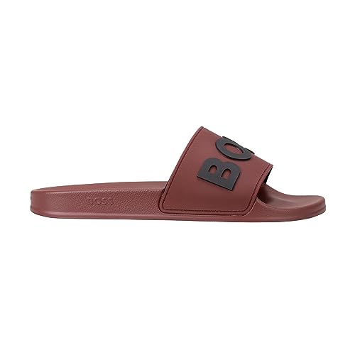 BOSS Herren Kirk rblg_N Slide, Dark Red, 42 EU von BOSS