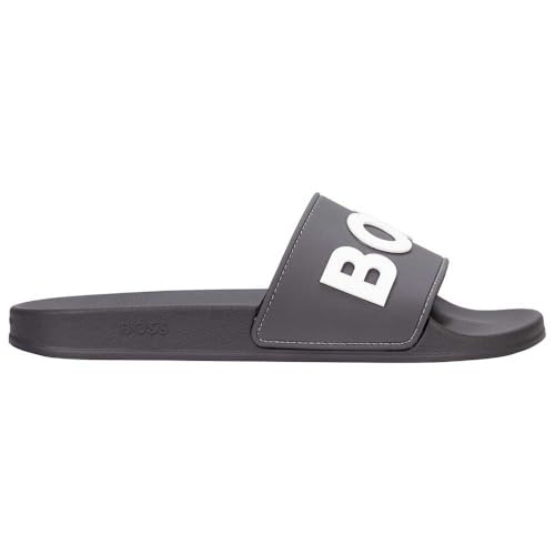 BOSS Herren Kirk rblg_N Slide, Grey, 44 EU von BOSS