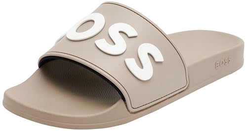 BOSS Herren Kirk rblg_N Slide, Light/Pastel Grey59, 35 EU von BOSS