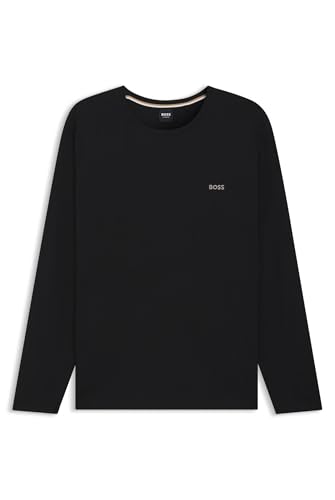 BOSS Herren T-Shirt Mix&Match Ls-Shirt R, -001 Black, M von BOSS