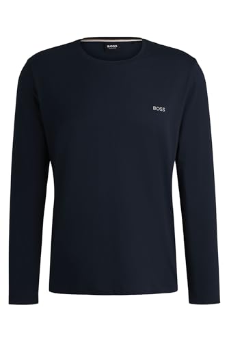 BOSS Herren T-Shirt Mix&Match Ls-Shirt R, Dark Blue403, L von BOSS