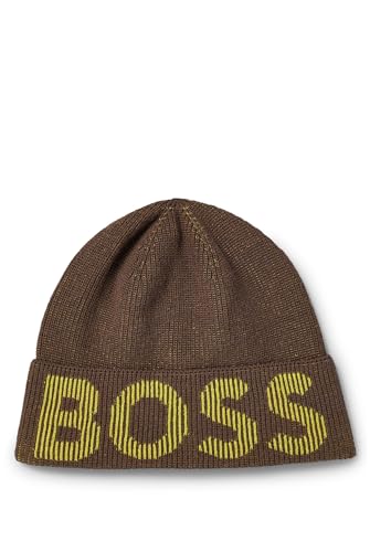 BOSS Herren Lamico_hat Beanie, Open Green362, Einheitsgröße EU von BOSS