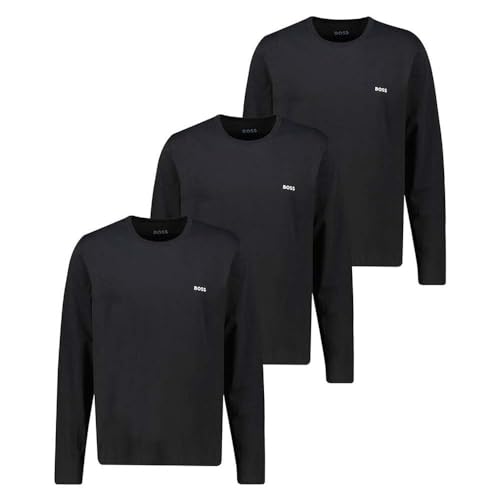 BOSS Herren Langarmshirts 3er-Pack schwarz (15) L von BOSS