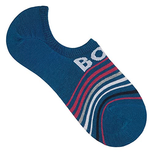 BOSS Herren Low Cut Stripe CC Sneakersocken, Open Blue492, 39-42 von BOSS