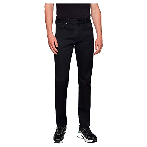 BOSS Herren Maine Bc-c Straight Jeans, Black 002, 33W 36L EU von BOSS