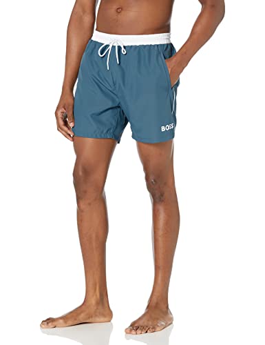 BOSS Herren Mittellange Badehose, Grün, X-Large von BOSS