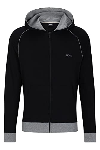 BOSS Herren Mix&Match Jacket H Kapuzenpullover, -001 Black, S EU von HUGO BOSS