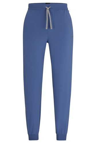 BOSS Herren Mix&Match Pants Jogginghose aus elastischem Baumwoll-Jersey mit Logo-Stickerei Hellblau S von BOSS