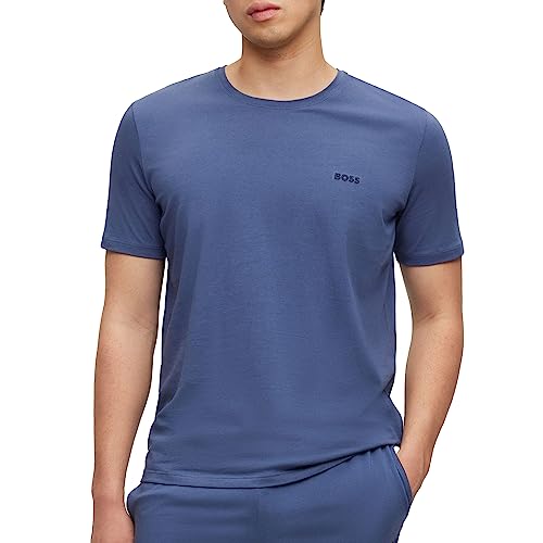 BOSS Herren T-Shirt Crew Neck Shirts Kurzarmshirt Rundhals, Farbe:Blau, Größe:M, Artikel:-475 Open Blue von BOSS