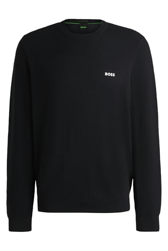 BOSS Herren Momentum-X CN Pullover aus Dry-Flex-Gewebe mit Rundhalsausschnitt und Logo Dunkelblau XL von BOSS