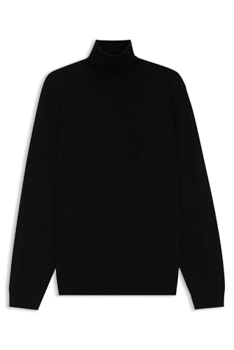 BOSS Herren Musso-P Regular-Fit Rollkragenpullover aus Merinowolle Schwarz001 S von BOSS