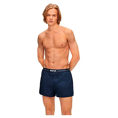 BOSS Herren NOS Boxer, 2er Pack, Sortiert, Dark Blue, XXL von BOSS