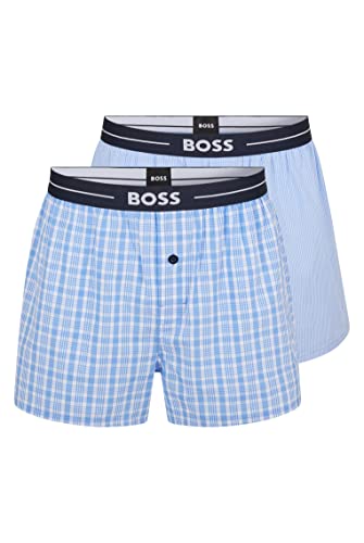 BOSS Herren NOS Boxer, 2er Pack, Sortiert, Open Blue, XXL von BOSS