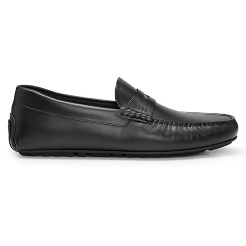 BOSS Herren Noel_Mocc_prlt Moccasin, Black, 40 EU von BOSS