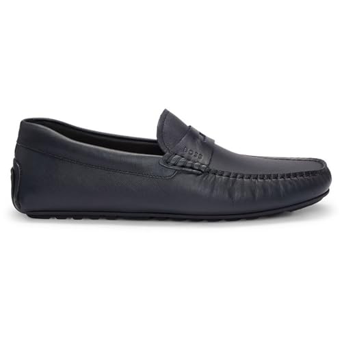 BOSS Herren Noel_Mocc_prlt Moccasin, Dark Blue, 40 EU von BOSS