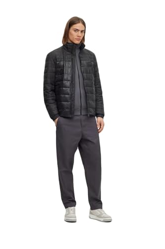 BOSS Herren Oden Wasserabweisende Regular-Fit Jacke aus leichtem Material-Mix Schwarz 46 von BOSS