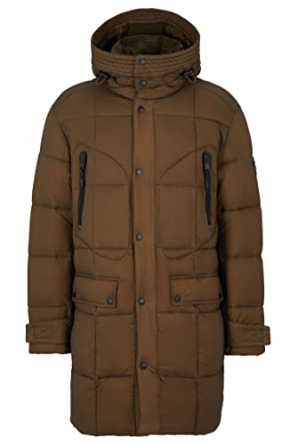 BOSS Herren Oktrika-D Wasserabweisender Parka mit Ellbogen-Patches Dunkelgrün 48 von BOSS