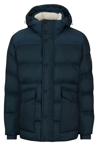 BOSS Herren Oneon-W Wasserabweisender Relaxed-Fit Parka mit Logo-Aufnäher Hellgrün 44 von BOSS