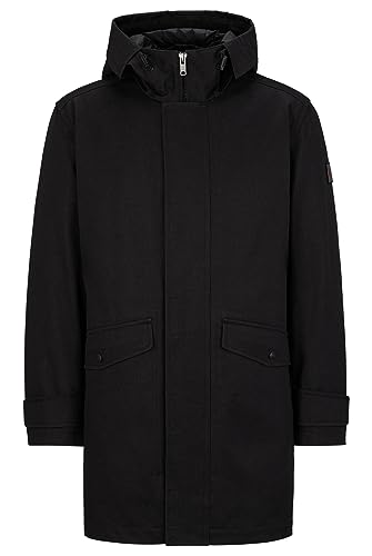 BOSS Herren Osonic 3-in-1-Parka mit herausnehmbarer Innenjacke Schwarz 44 von BOSS