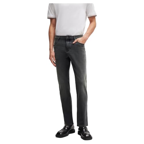 BOSS Herren P-Delaware Delaware Slim-Fit Jeans aus grauem Stretch-Denim Dunkelgrau 30/32 BOSS Herren P-Delaware Delaware Slim-Fit Jeans aus grauem Stretch-Denim Dunkelgrau 30/32 von BOSS