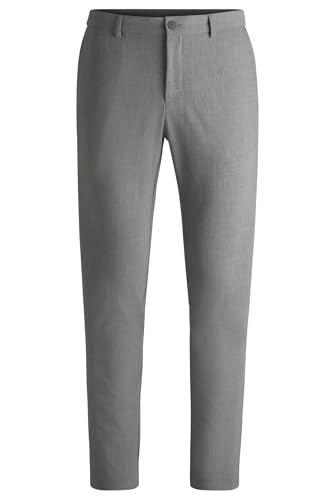 BOSS Herren P-Genius-CW-WG-251 Slim-Fit Hose aus funktionalem Stretch-Gewebe Grau 50 von BOSS