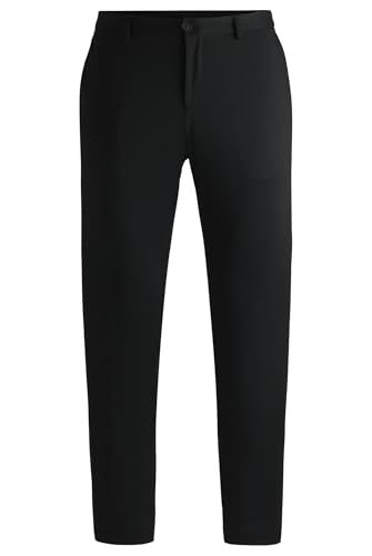 BOSS Herren P-Genius-J-CW-WG-243 Fein gemusterte Slim-Fit Hose aus Performance-Stretch-Jersey Schwarz001 50 von BOSS
