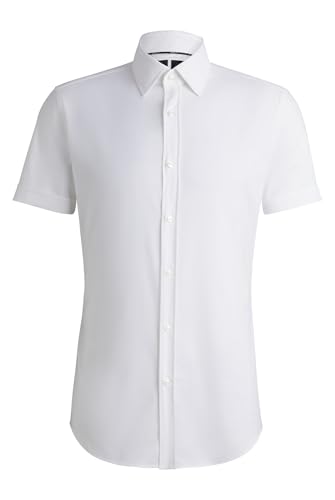 BOSS Herren P-HANK-SH-C-214 Slim-Fit Hemd aus funktionalem Stretch-Twill Weiß 38 BOSS Herren P-HANK-SH-C-214 Slim-Fit Hemd aus funktionalem Stretch-Twill Weiß 38 von BOSS