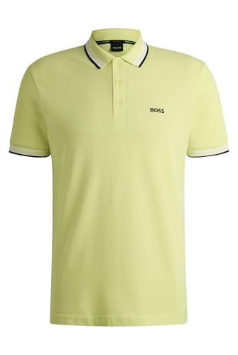 BOSS Herren Paddy Paddy Poloshirt aus Baumwoll-Piqué Gelb S von BOSS