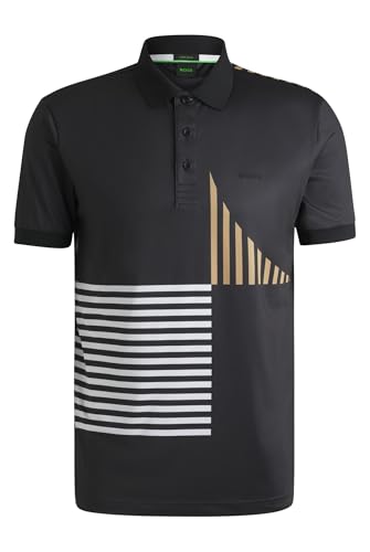 BOSS Herren Paddy Striped C1 Paddy Active Poloshirt aus Stretch-Jersey mit digitalem Print Schwarz001 XXXL BOSS Herren Paddy Striped C1 Paddy Active Poloshirt aus Stretch-Jersey mit digitalem Print Schwarz001 XXXL von BOSS