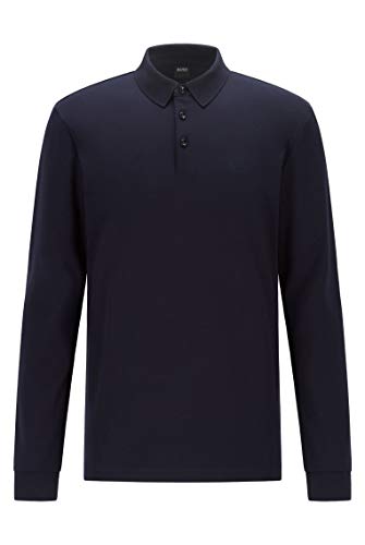 BOSS Herren Pado 11 Longsleeve-Poloshirt aus Interlock-Baumwolle von BOSS