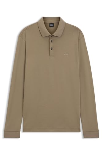 BOSS Herren Pado 30 Regular-Fit Poloshirt aus Interlock-Baumwolle Hellbraun XXL von BOSS