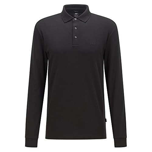 BOSS Herren Pado 30 Regular-Fit Poloshirt aus Interlock-Baumwolle Schwarz001 4XL von BOSS