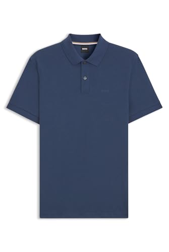 BOSS Herren Pallas Pallas Poloshirt aus Baumwoll-Piqué mit Logo-Details Hellblau M von BOSS