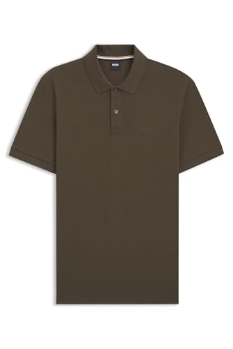 BOSS Herren Pallas Pallas Poloshirt aus Baumwoll-Piqué mit Logo-Details Hellgrün M von BOSS