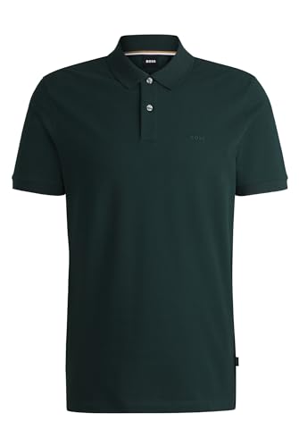 BOSS Herren Pallas Pallas Poloshirt aus Baumwoll-Piqué mit Logo-Details Hellgrün XXL von HUGO BOSS