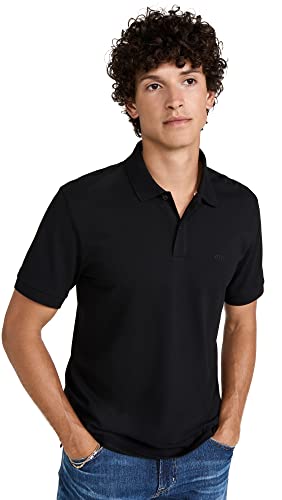 BOSS Herren Pallas Poloshirt, Kurzärmelig Polohemd, Schwarz, L von BOSS