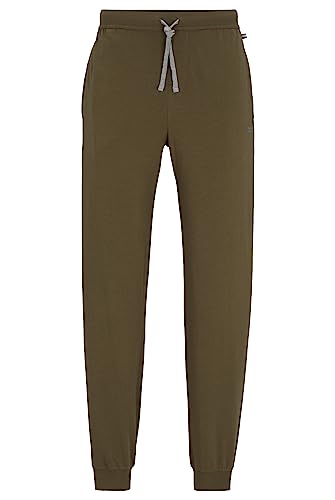 BOSS Herren Mix&Match Pants Jogginghose aus Stretch-Baumwolle mit Logo-Stickerei Hellgrün S von BOSS