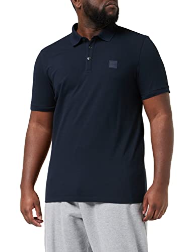 BOSS Herren Passenger Slim-Fit Poloshirt aus Stretch-Baumwolle mit Logo-Aufnäher Dunkelblau 6XL von BOSS