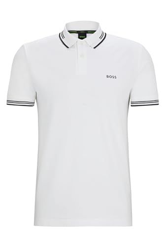 BOSS Herren Paul Polo, White100, L EU von BOSS