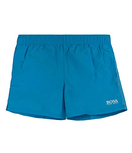 HUGO BOSS Herren Badeshorts Badehosen Perch, Farbe:Blau, Wäschegröße:L, Artikel:-441 Turquoise/Aqua von HUGO BOSS