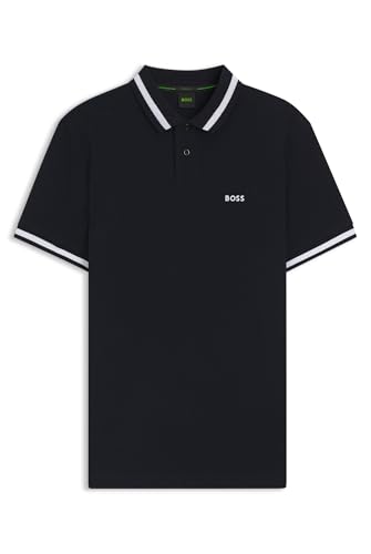 BOSS Herren Pio IN Poloshirt aus Baumwoll-Piqué mit Kontrast-Details Dunkelblau402 S von BOSS