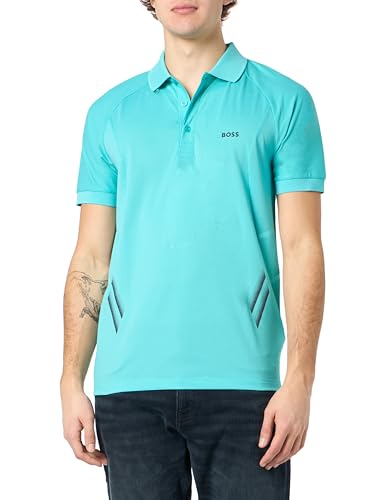 BOSS Herren Piraq Active 1 Polo, Open Green367, L EU von HUGO BOSS