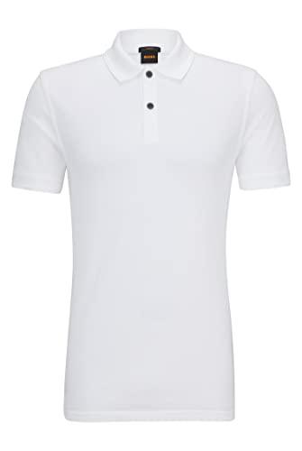 BOSS Herren Prime 10203439 01 Polohemd, White100, M EU von BOSS