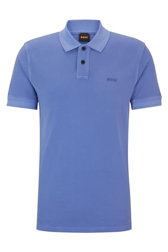 BOSS Herren Prime Poloshirt aus Baumwoll-Piqué mit Logo-Print Lila M von BOSS