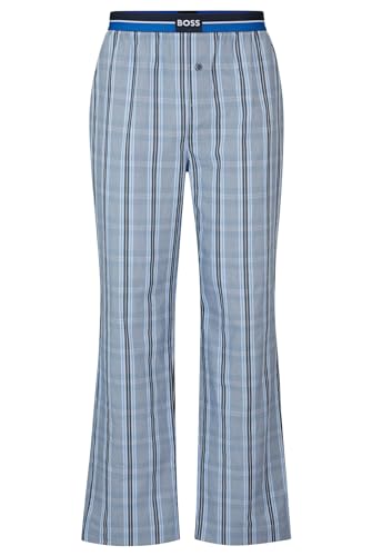 BOSS Herren Pyjamahose Schlafanzughose Schlafhose Nightwear Urban Pants, Farbe:Blau, Artikel:-450 Light Pastel Blue, Größe:M von BOSS