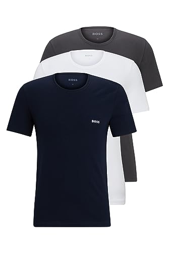 BOSS Herren R-Neck T-Shirt, 3er Pack Classic, Assorted 961, S von BOSS